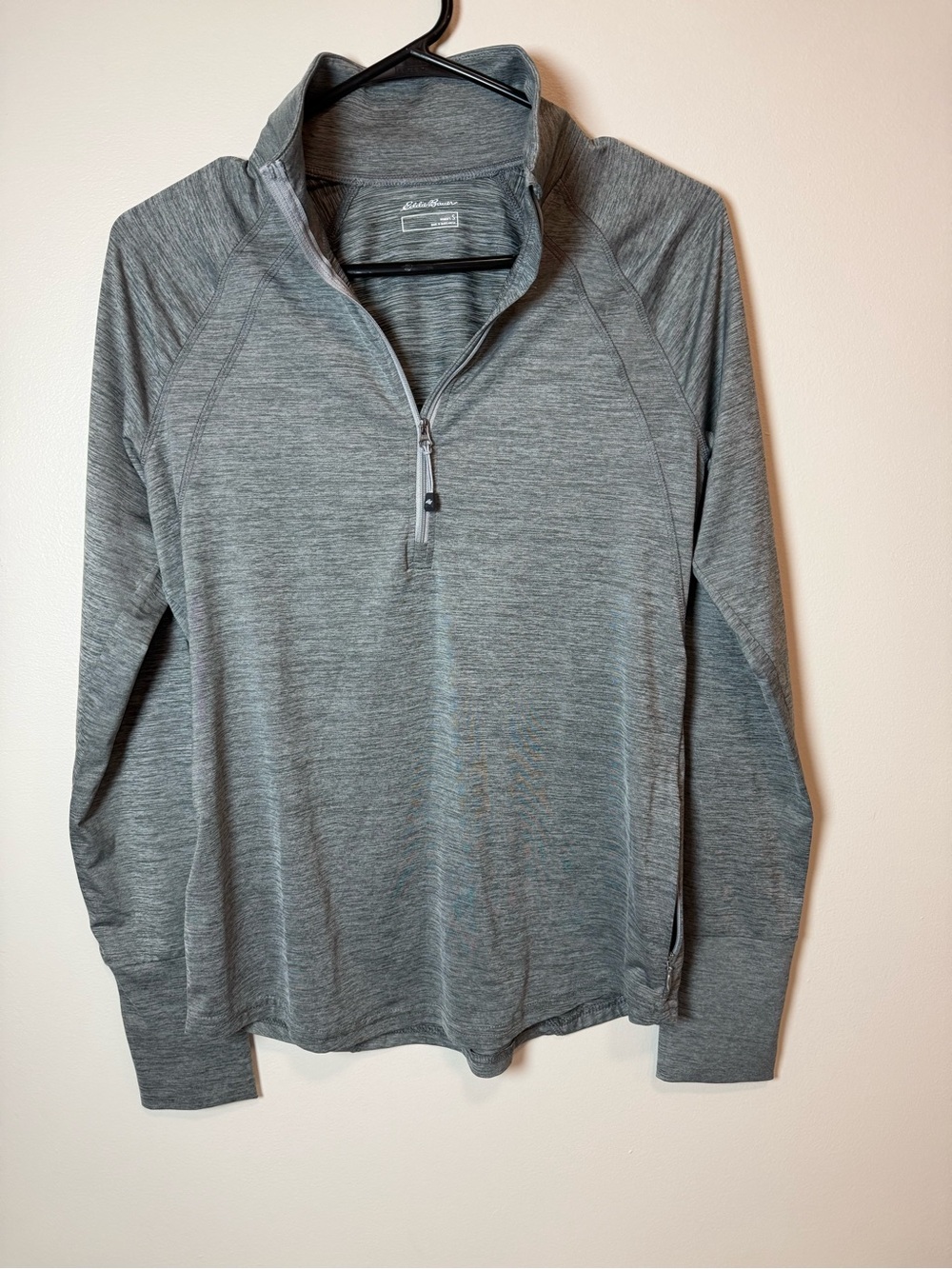 Eddie Bauer Heather Gray 1/4 Zip Pullover